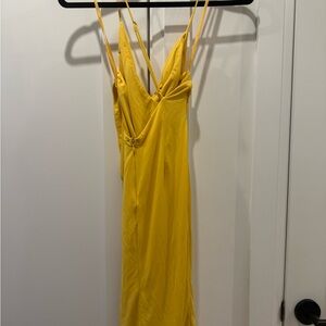 Hello Molly Vibrant Yellow Midi Dress